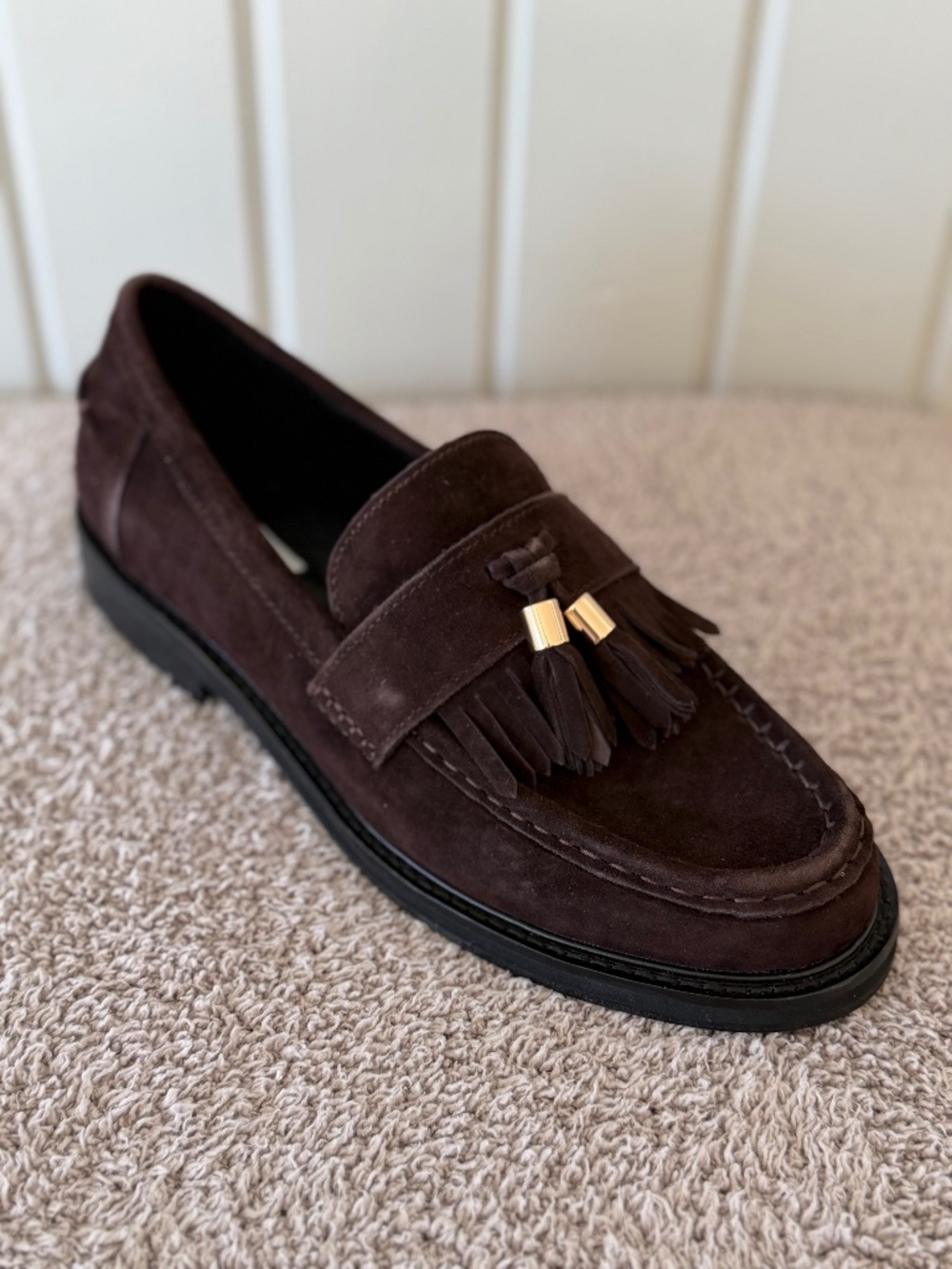 Steve Madden Radcliffe Brown Suede Loafers, Size 8.5